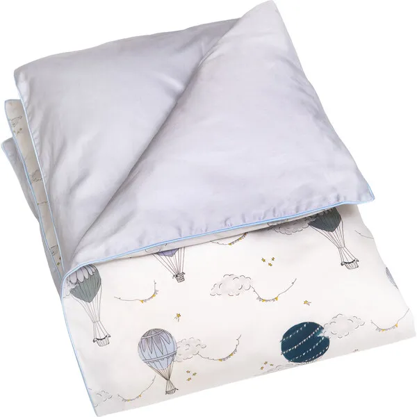 Gooselings Touch the Sky Baby Duvet Set, Blue