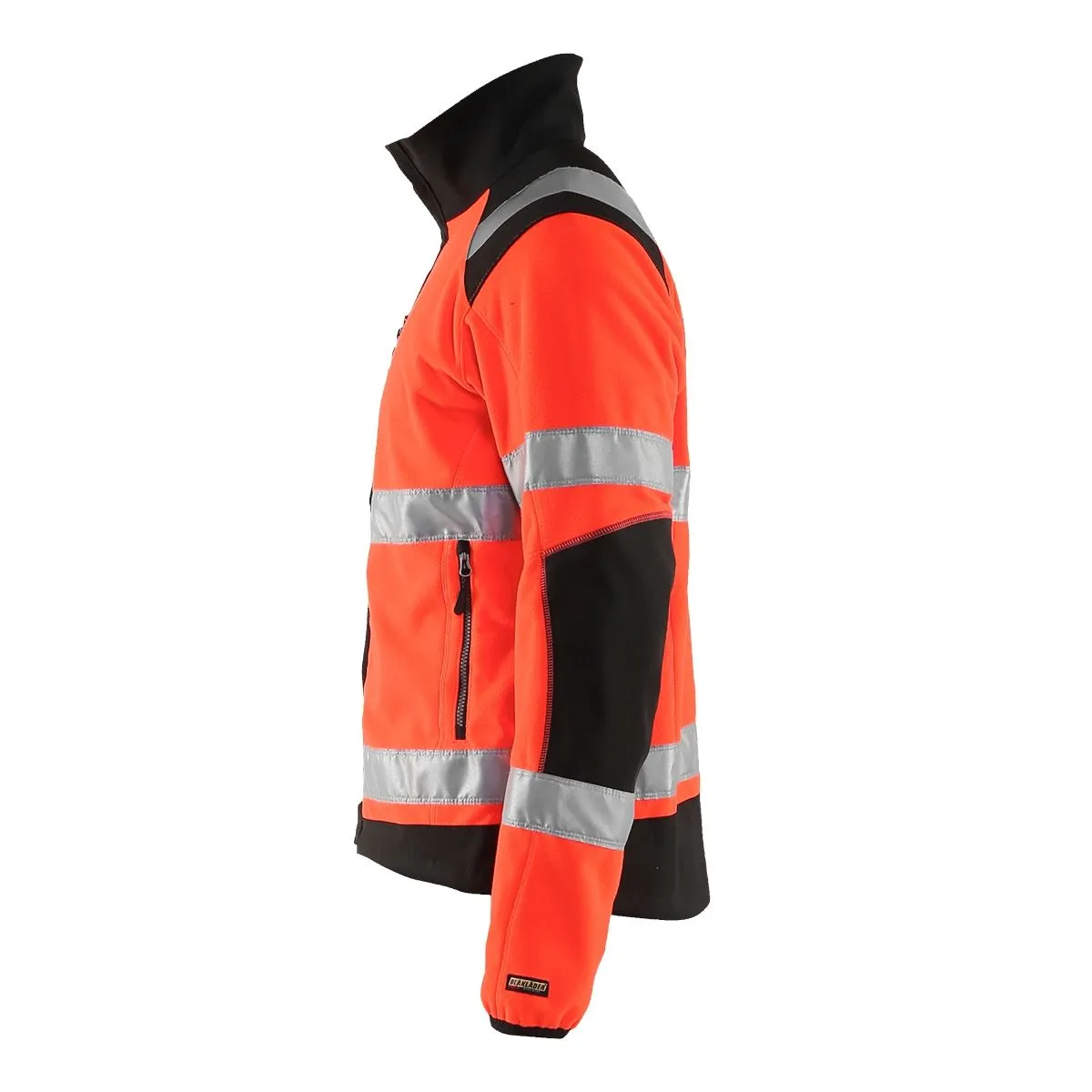 High Vis Windproof Fleece Jacket 4888 High Vis Oranje/Marineblauw - Bl&#x