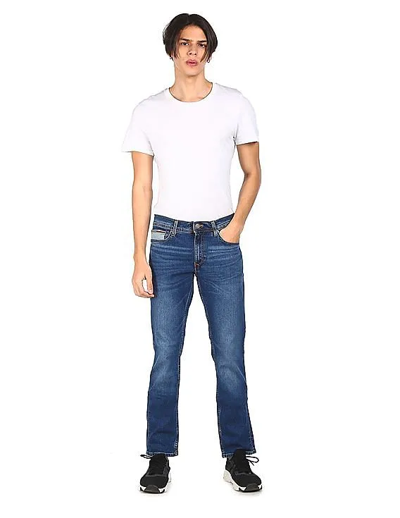 Tommy Hilfiger Men Blue Mid Rise Sage Stone Wash Jeans
